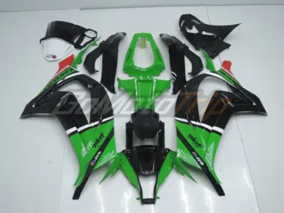 2011 2015 Kawasaki Ninja Zx 10r Black Green Fairing 1