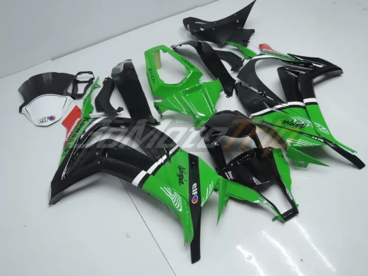 2011 2015 Kawasaki Ninja Zx 10r Black Green Fairing 3