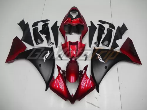 2012 2014 Yamaha Yzf R1 Black Red Fairing2 1