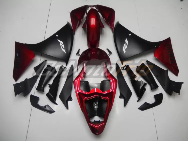 2012 2014 Yamaha Yzf R1 Black Red Fairing2 4