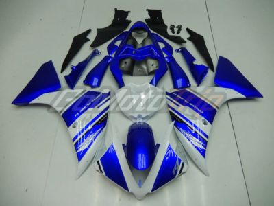 2012 2014 Yamaha Yzf R1 Blue White Fairing 1