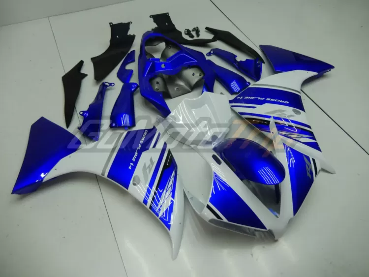 2012 2014 Yamaha Yzf R1 Blue White Fairing 3