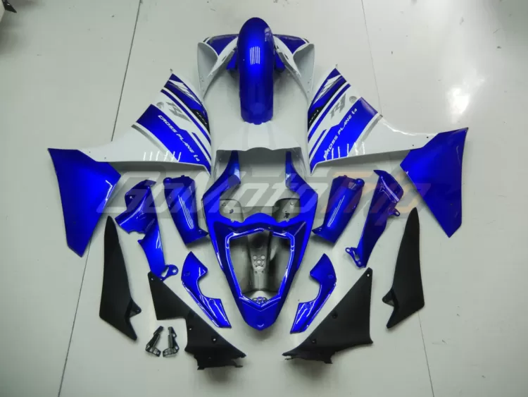 2012 2014 Yamaha Yzf R1 Blue White Fairing 4