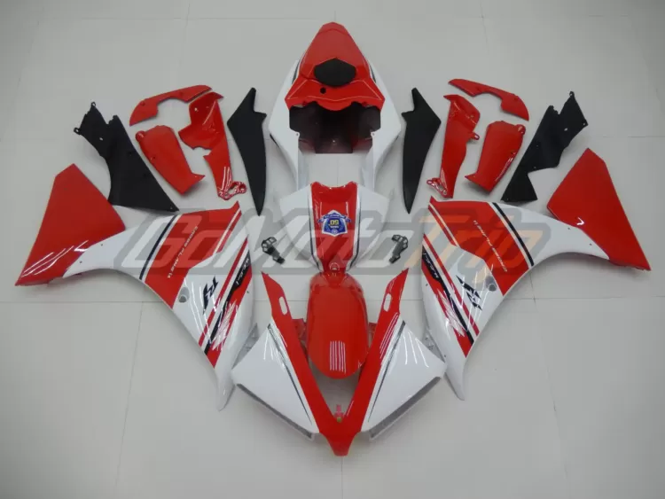 2012 2014 Yamaha Yzf R1 Red White Fairing 1