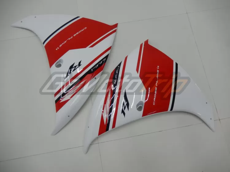 2012 2014 Yamaha Yzf R1 Red White Fairing 12