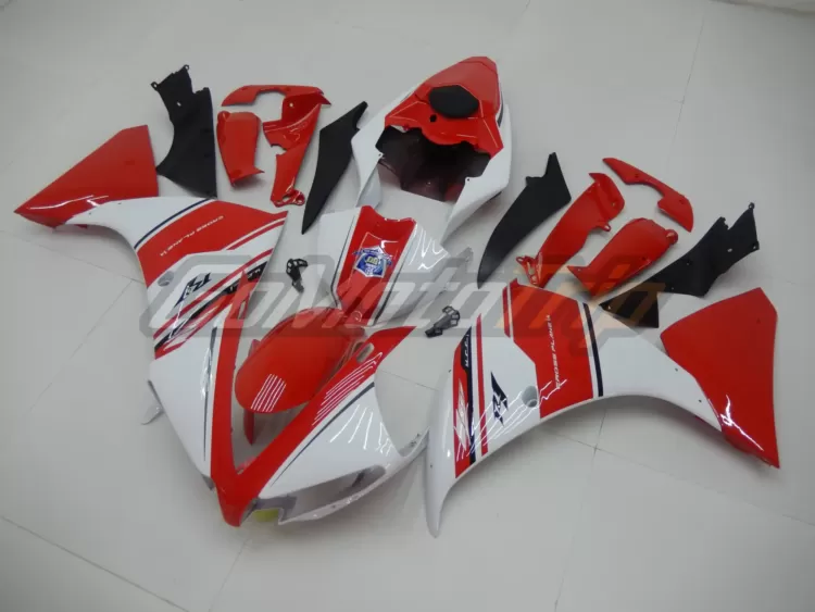 2012 2014 Yamaha Yzf R1 Red White Fairing 2