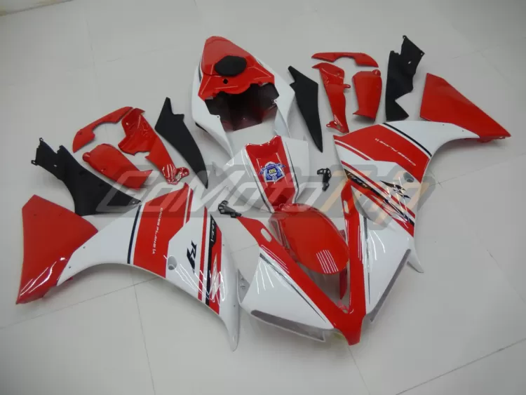 2012 2014 Yamaha Yzf R1 Red White Fairing 3