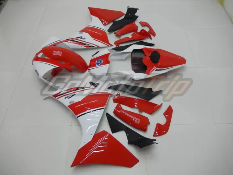 2012 2014 Yamaha Yzf R1 Red White Fairing 4