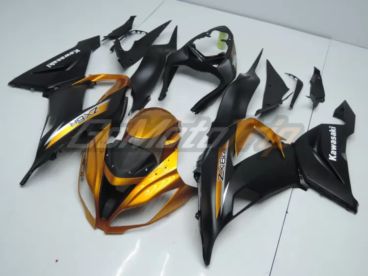 2013 2018 Kawasaki Ninja Zx 6r Black Gold Fairing 2