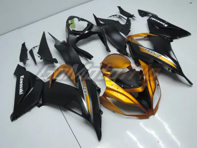 2013 2018 Kawasaki Ninja Zx 6r Black Gold Fairing 3