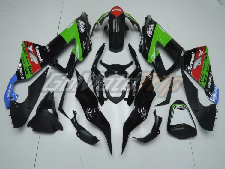 2013 2018 Kawasaki Ninja Zx 6r Black Green Fairing2 4