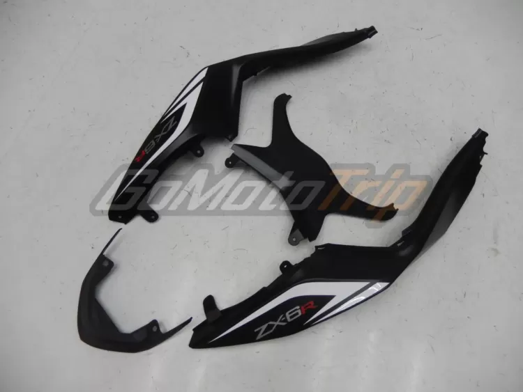 2013 2018 Kawasaki Ninja Zx 6r Black White Fairing 13