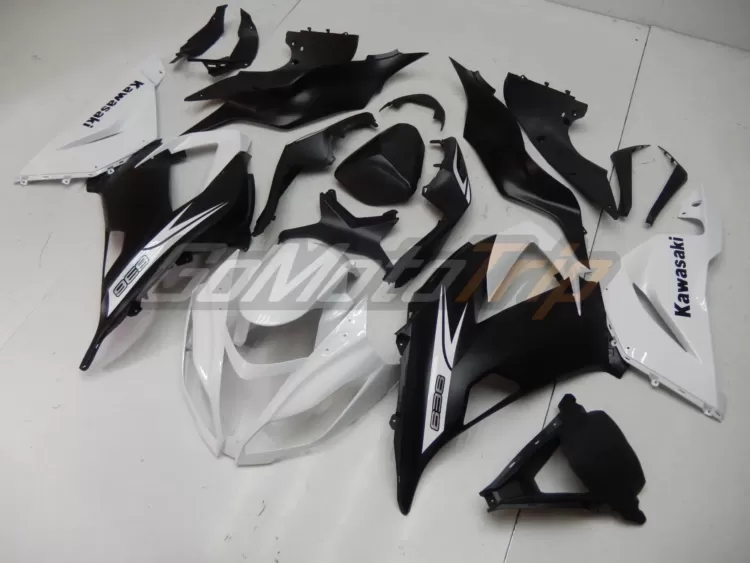 2013 2018 Kawasaki Ninja Zx 6r Black White Fairing 2