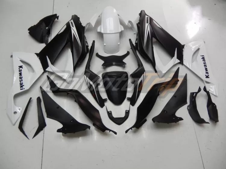 2013 2018 Kawasaki Ninja Zx 6r Black White Fairing 4