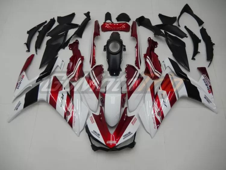 2014 2018 Yamaha Yzf R25 Red White Fairing 1