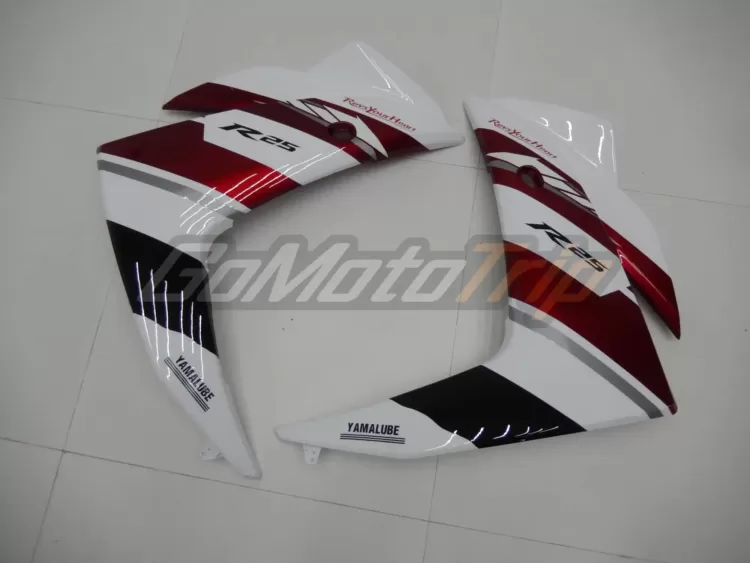 2014 2018 Yamaha Yzf R25 Red White Fairing 9