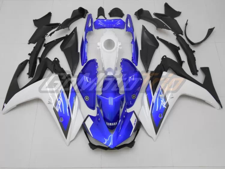 2014 2018 Yamaha Yzf R3 Blue White Fairing 1