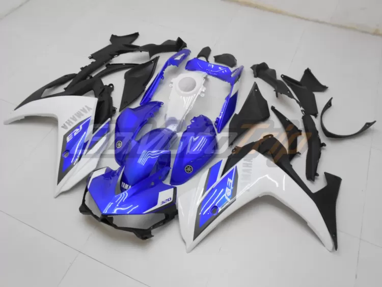 2014 2018 Yamaha Yzf R3 Blue White Fairing 2