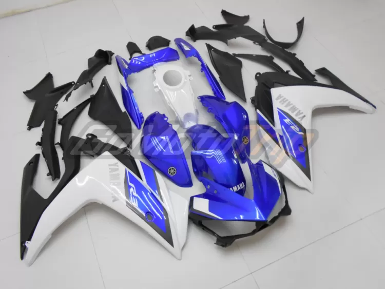 2014 2018 Yamaha Yzf R3 Blue White Fairing 3