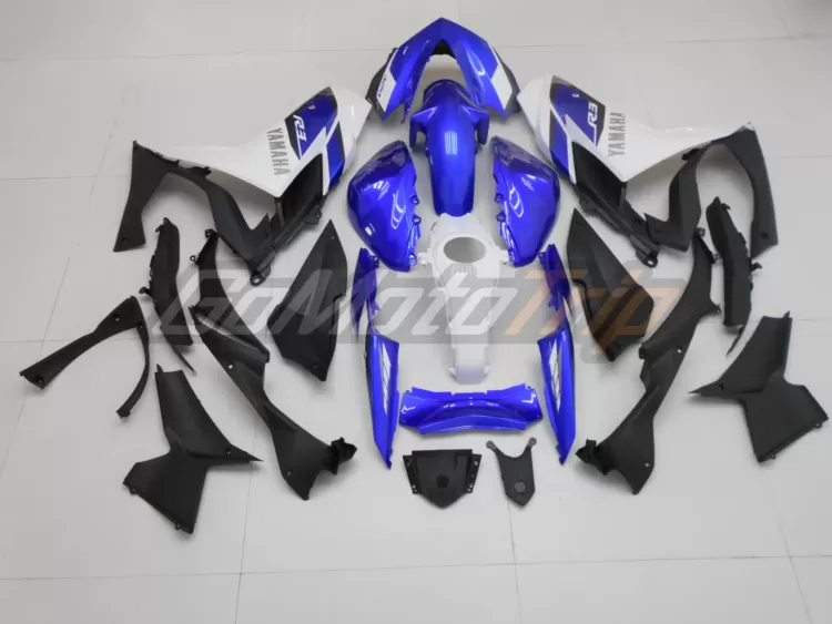 2014 2018 Yamaha Yzf R3 Blue White Fairing 6