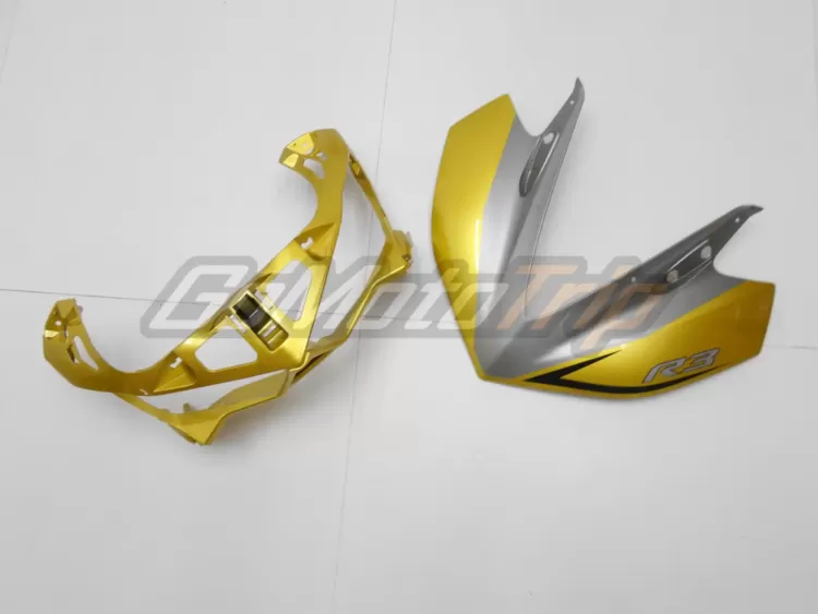 2014 2018 Yamaha Yzf R3 Gold Silver Fairing 8