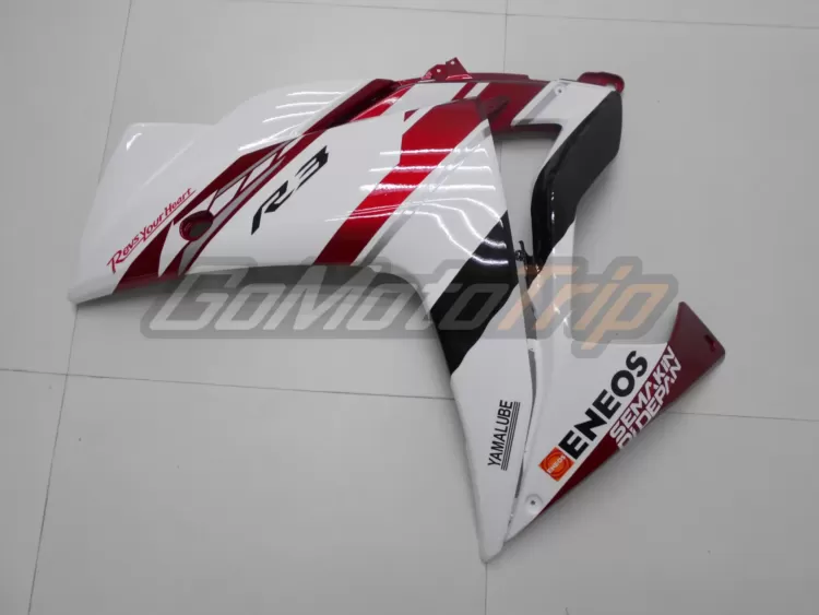 2014 2018 Yamaha Yzf R3 Red White Fairing 11