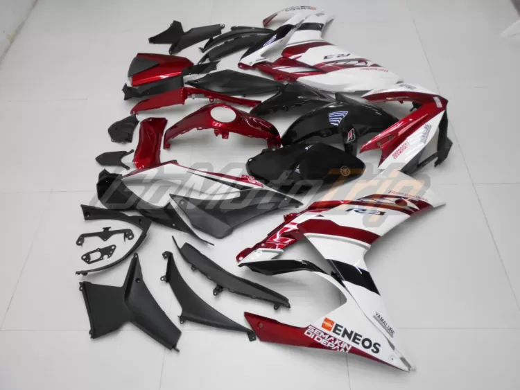 2014 2018 Yamaha Yzf R3 Red White Fairing 5