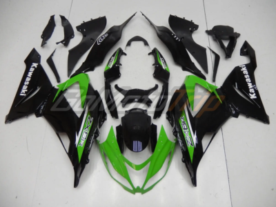 2014 Kawasaki Ninja Zx 6r Black Green Fairing 1