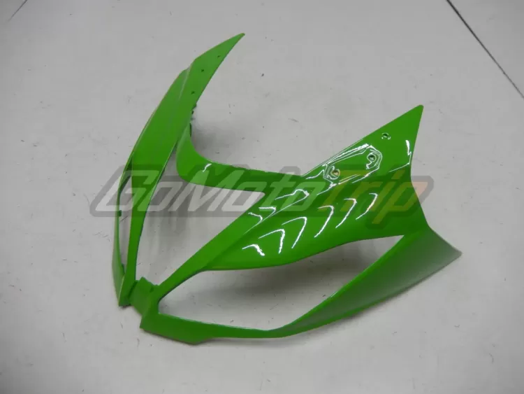 2014 Kawasaki Ninja Zx 6r Black Green Fairing 5