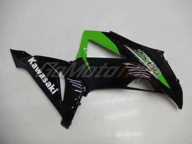 2014 Kawasaki Ninja Zx 6r Black Green Fairing 9