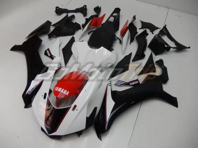 2015 2019 Yamaha Yzf R1 Black White Fairing 2