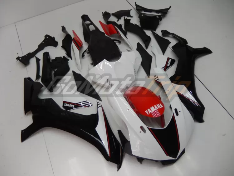 2015 2019 Yamaha Yzf R1 Black White Fairing 3