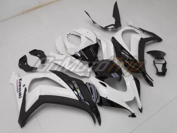 2016 2020 Kawasaki Ninja Zx 10r Black White Fairing 3